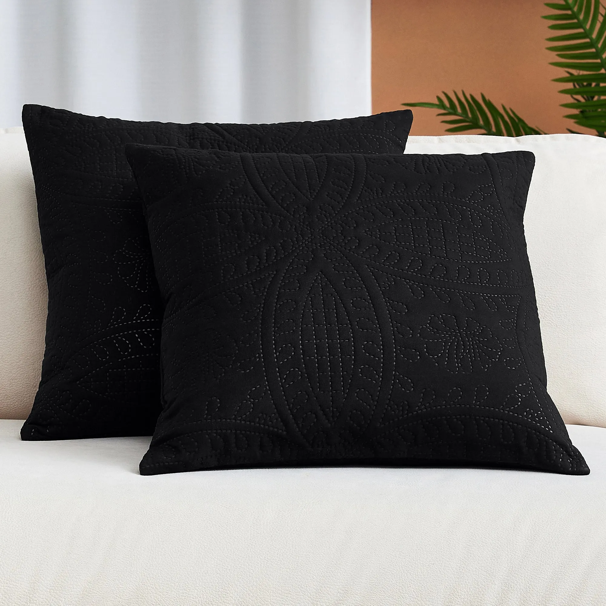 Iconic 2-Piece Ultrasonic Throw Pillow Cover Set