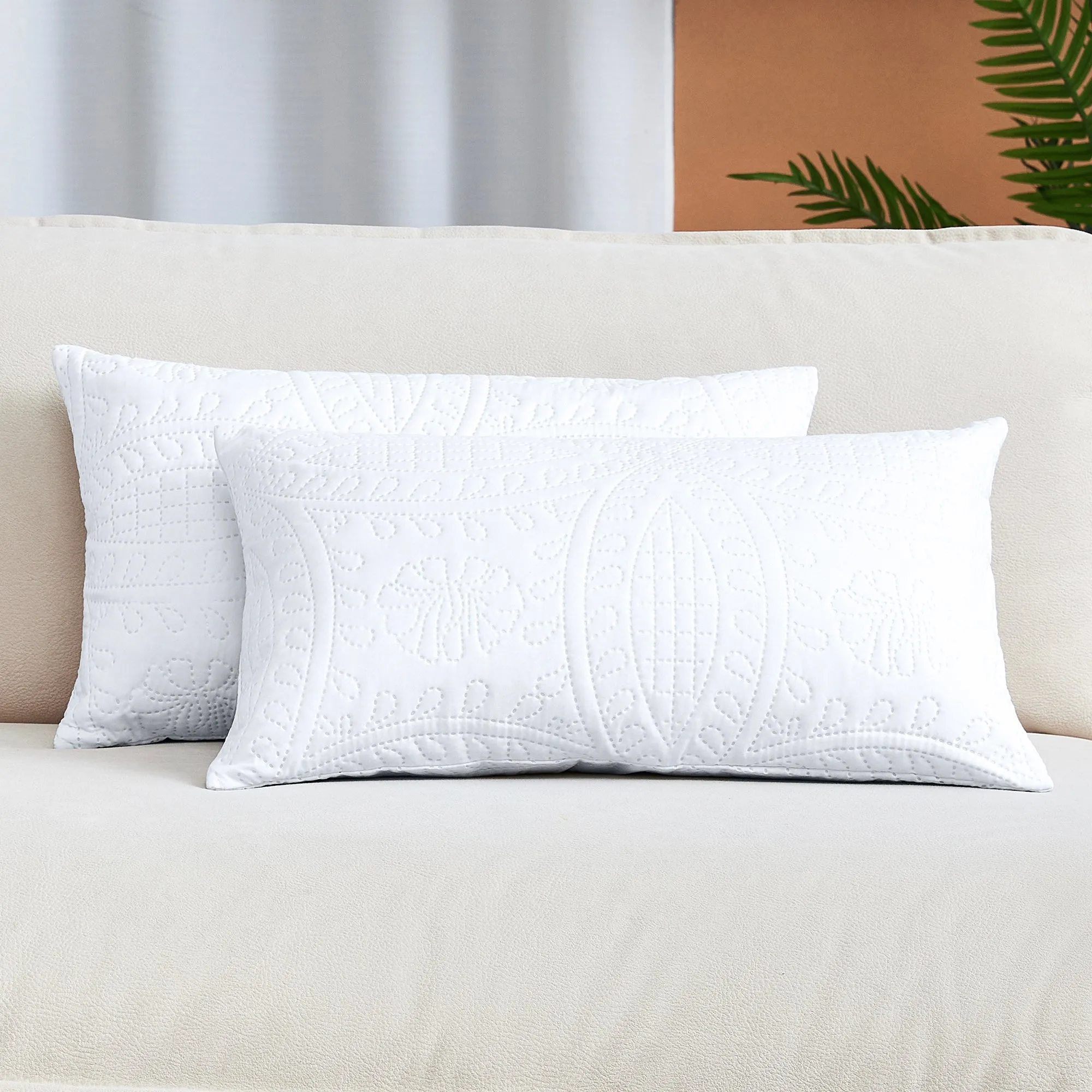 Iconic 2-Piece Ultrasonic Throw Pillow Cover Set