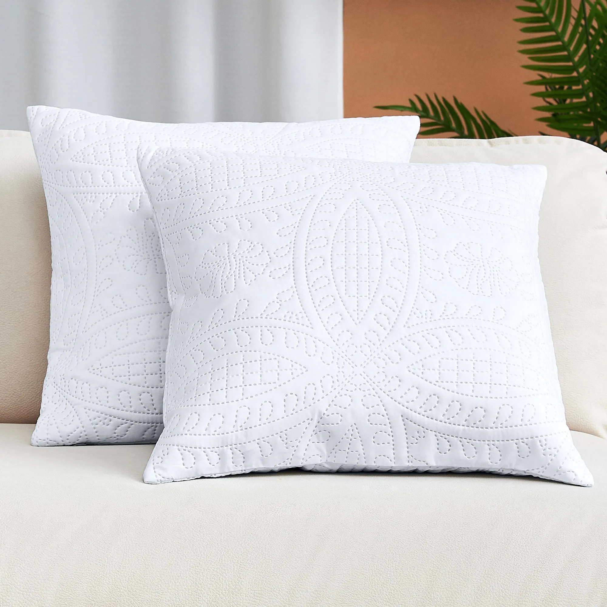 Iconic 2-Piece Ultrasonic Throw Pillow Cover Set