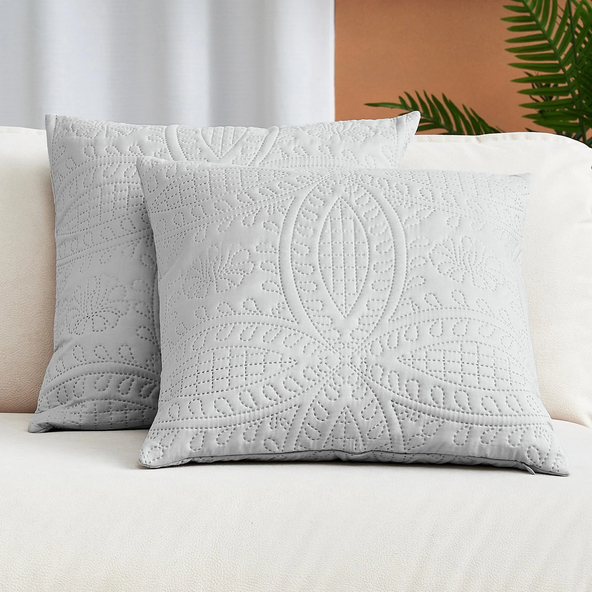 Iconic 2-Piece Ultrasonic Throw Pillow Cover Set