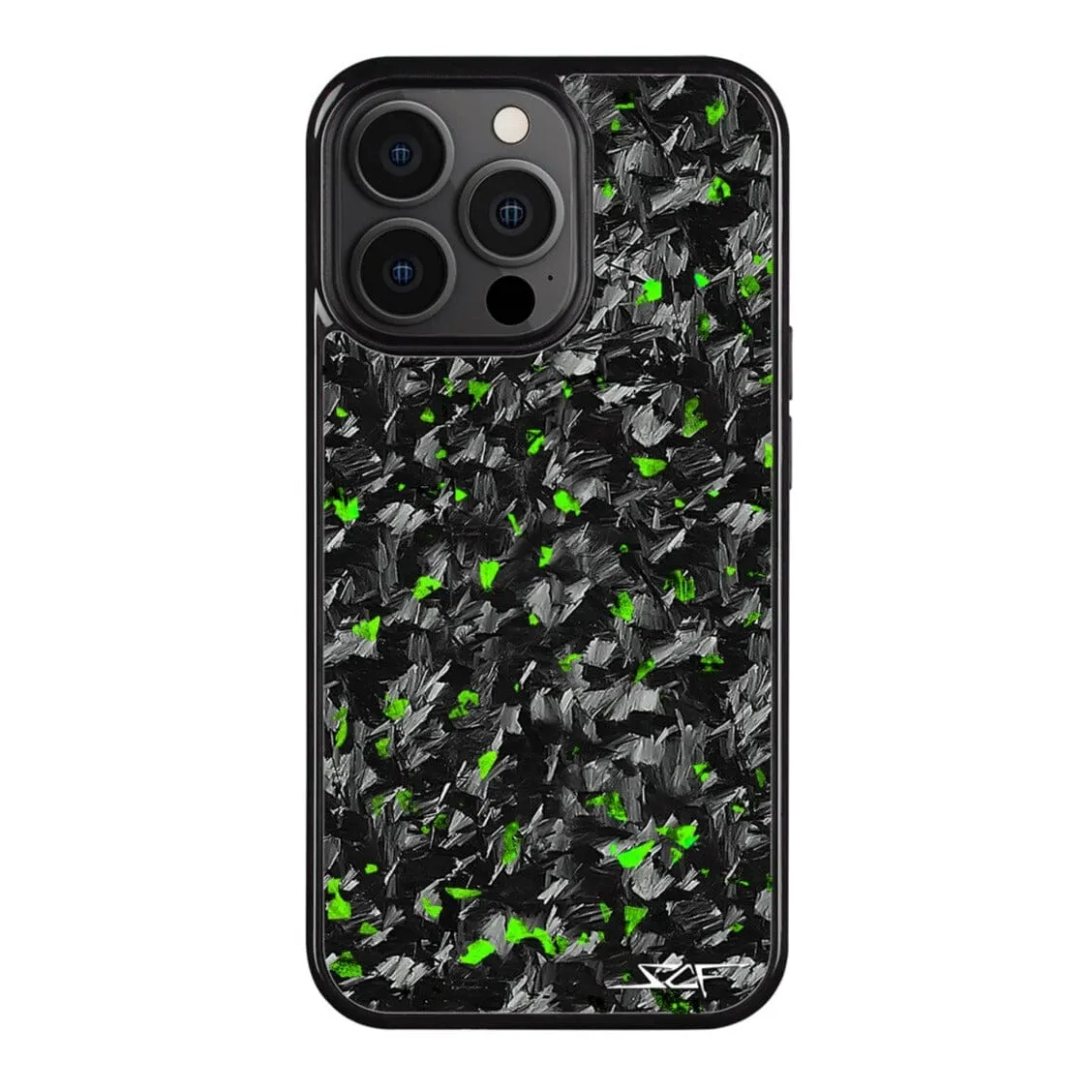 iPhone 14 Pro Max Real Green Flake Forged Carbon Fiber Phone Case | CLASSIC Series