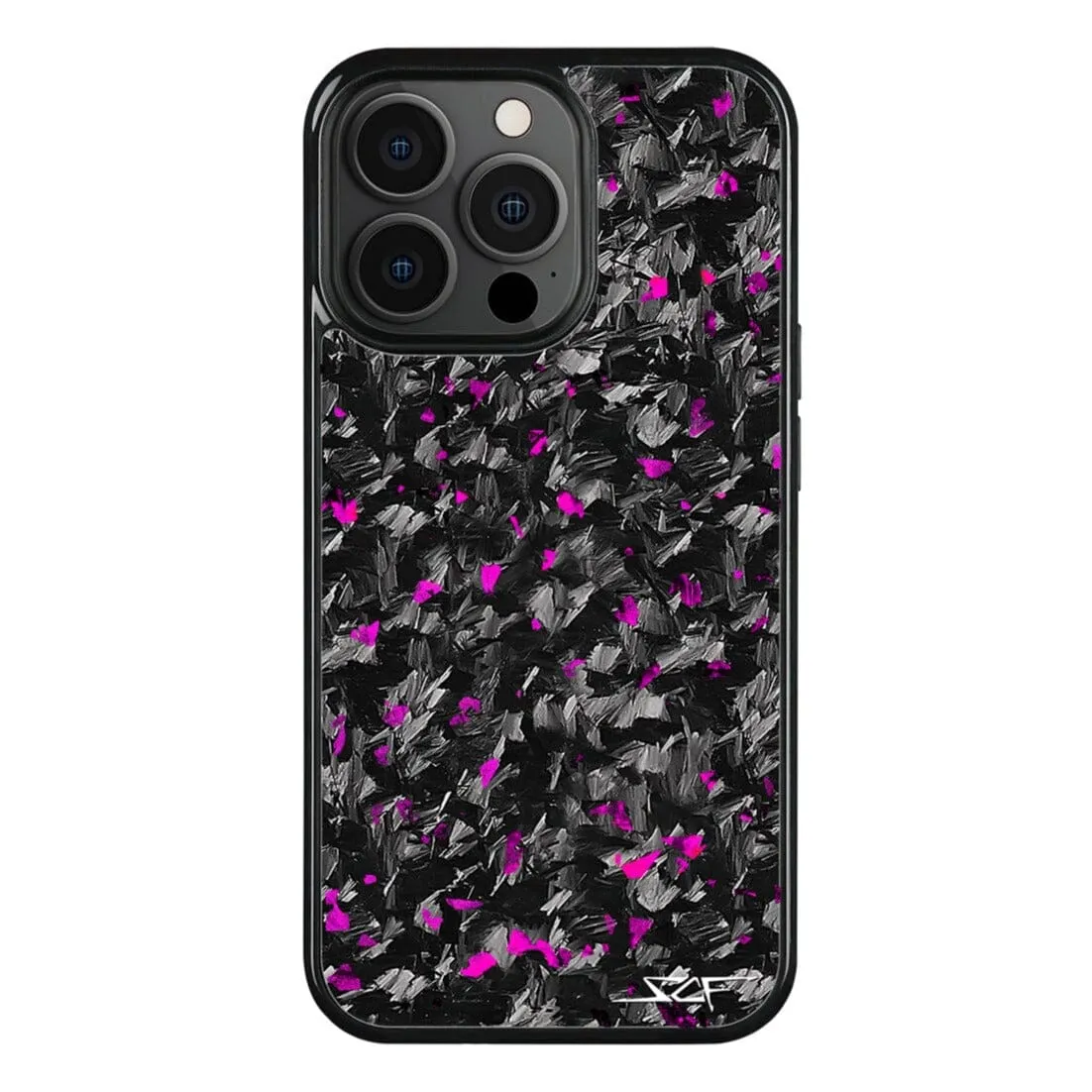 iPhone 14 Pro Real Purple Flake Forged Carbon Fiber Phone Case | CLASSIC Series