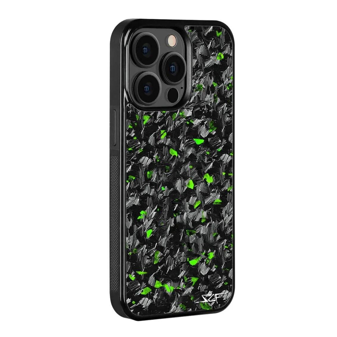 iPhone 15 Pro Max Real Green Flake Forged Carbon Fiber Phone Case | CLASSIC Series