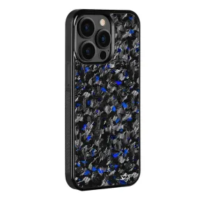 iPhone 15 Pro Real Blue Flake Forged Carbon Fiber Phone Case | CLASSIC Series