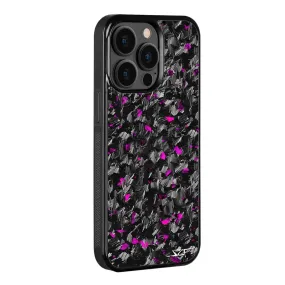 iPhone 15 Pro Real Purple Flake Forged Carbon Fiber Phone Case | CLASSIC Series