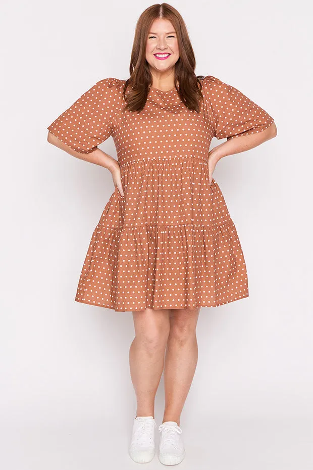 Isadora Mocha Spot Dress