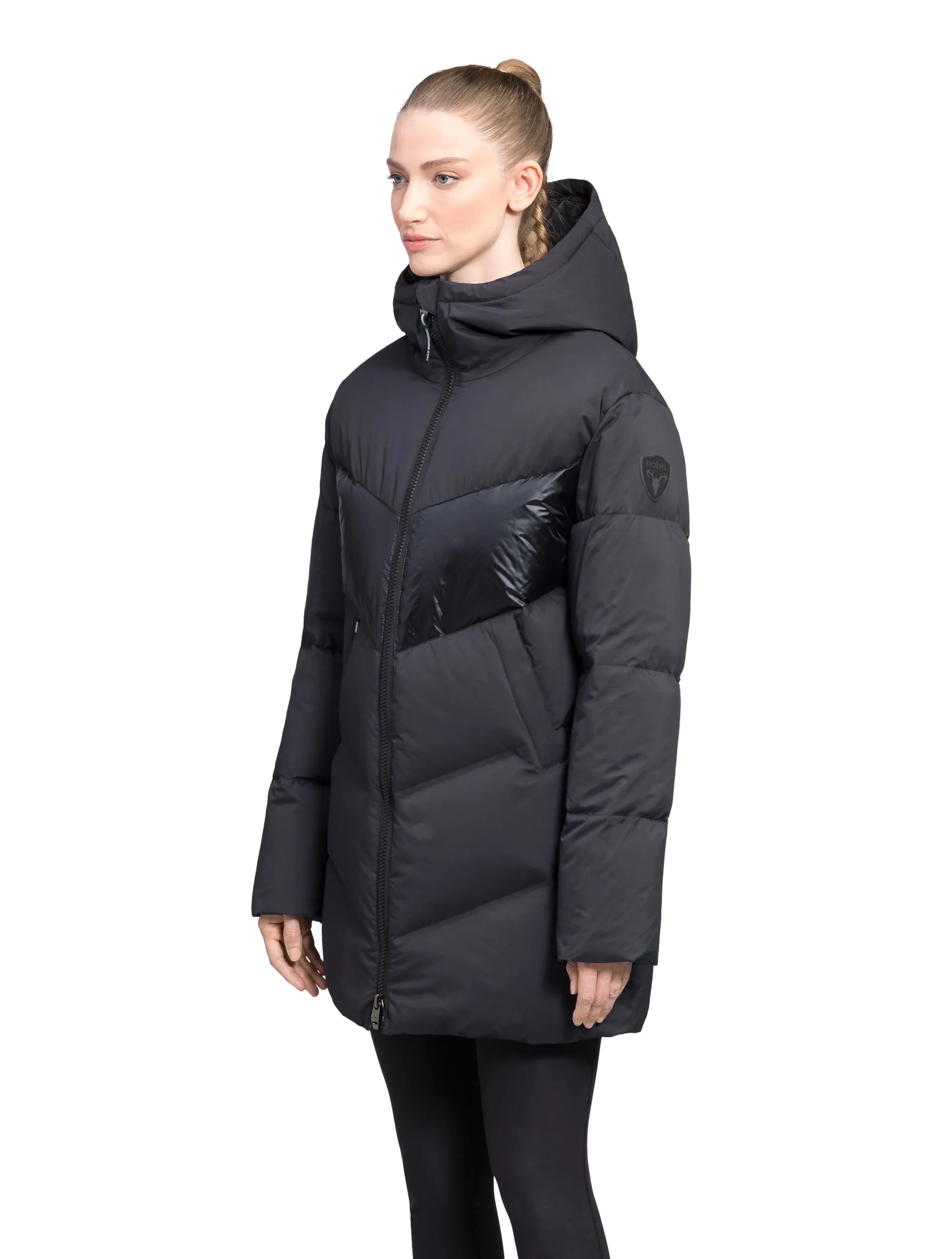 Isla Women's Chevron Quilted Puffer Jacket