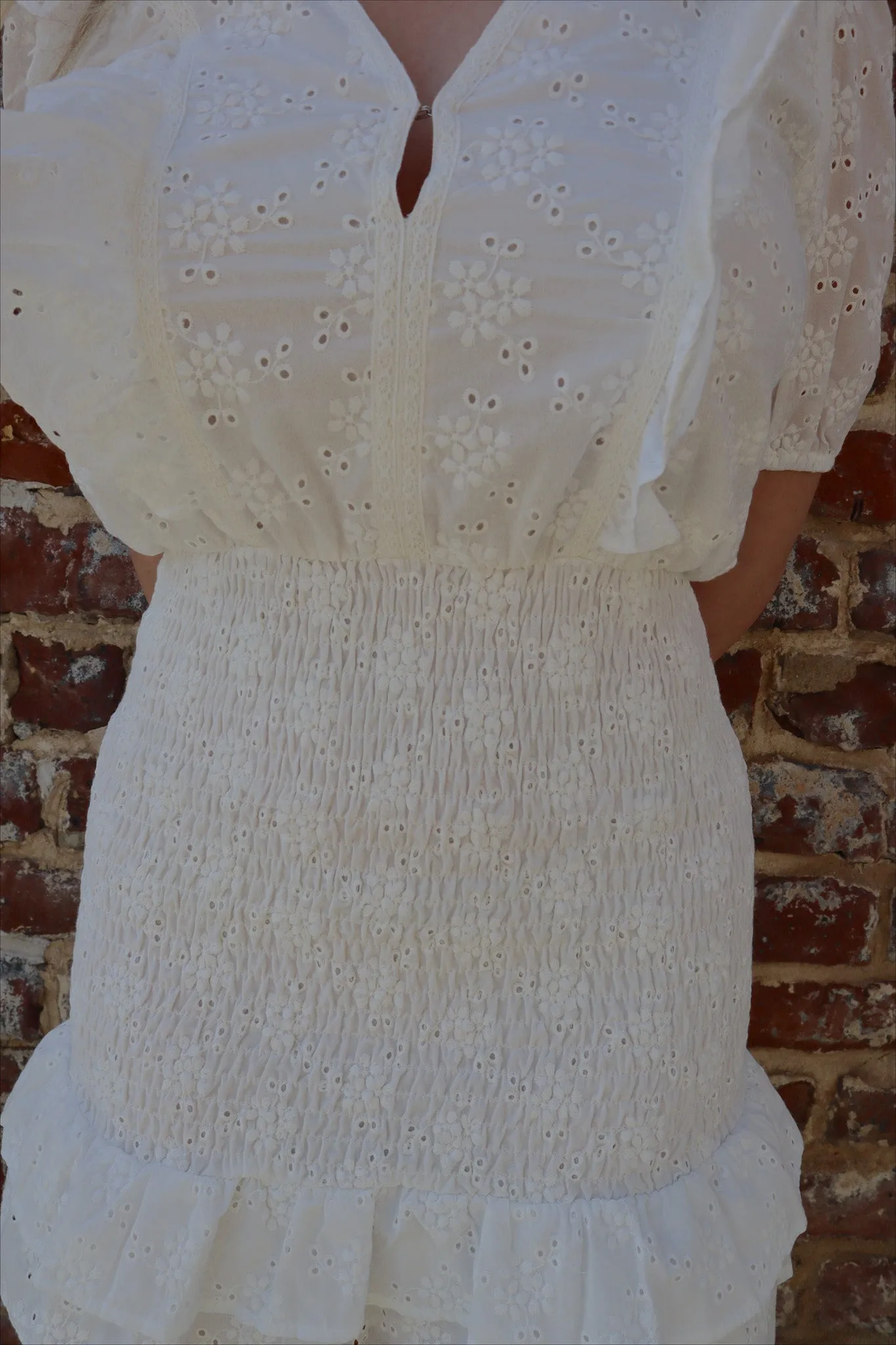 Ivory Eyelet Dress