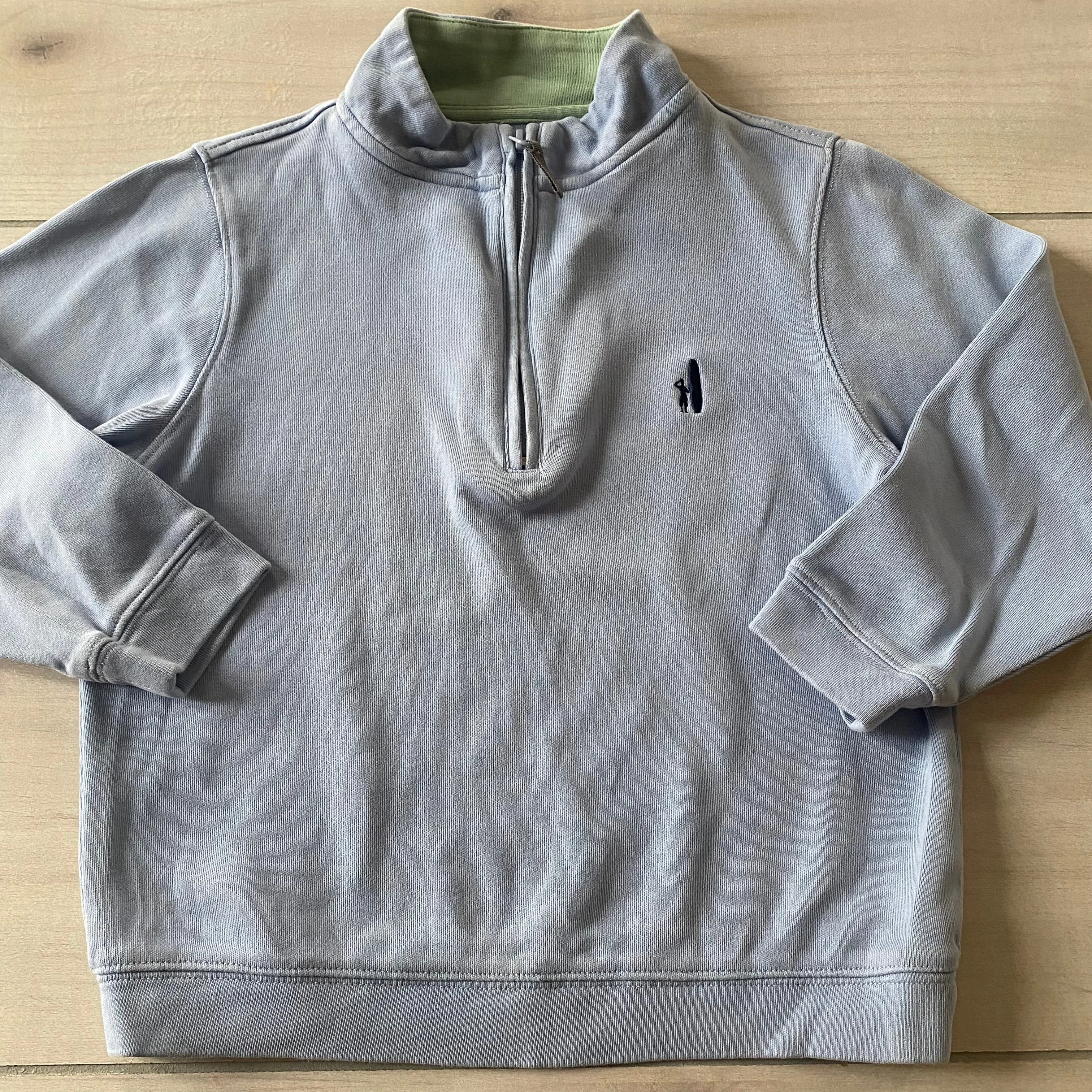 Johnnie B Blue Cotton Quarterzip Pullover