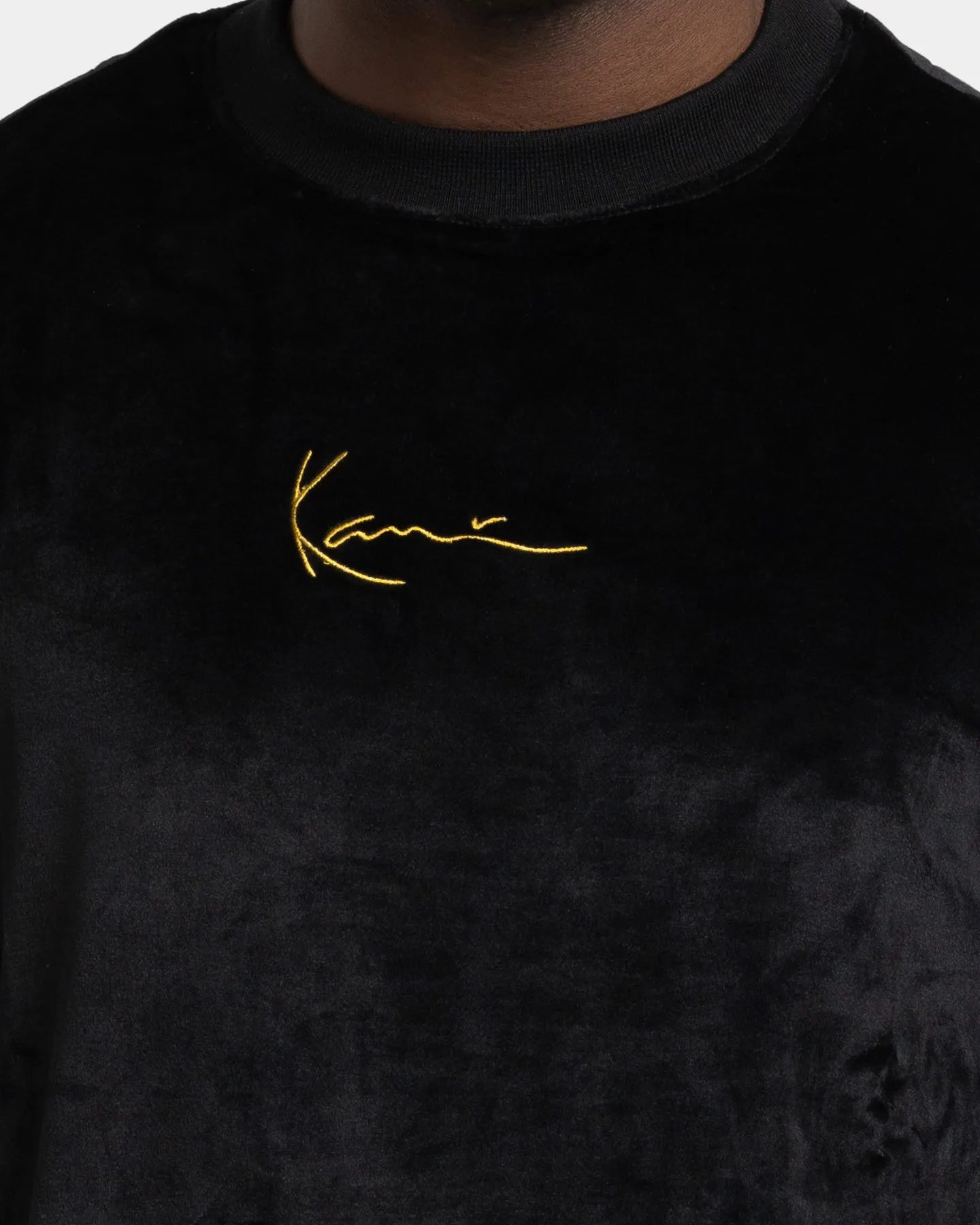 Karl Kani Signature Velvet Crewneck Black