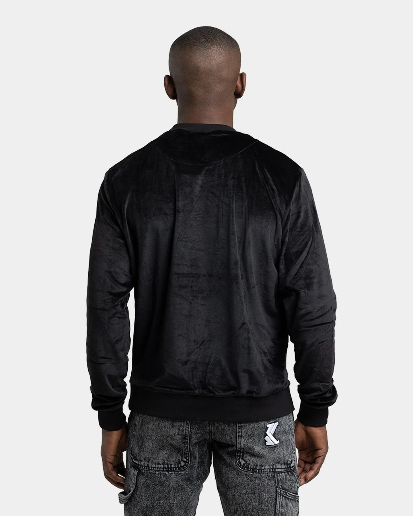 Karl Kani Signature Velvet Crewneck Black