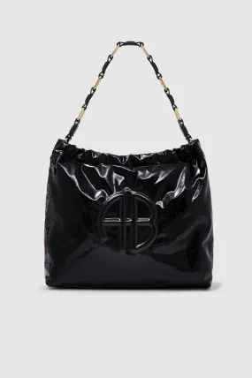 Kate Shoulder Bag - High-Shine Black