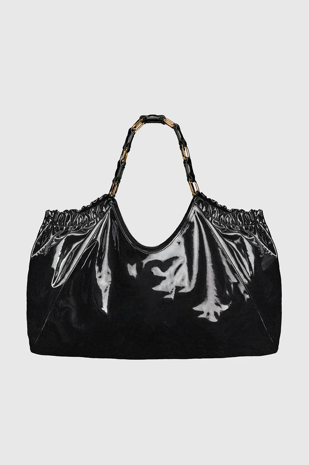 Kate Tote - High-Shine Black