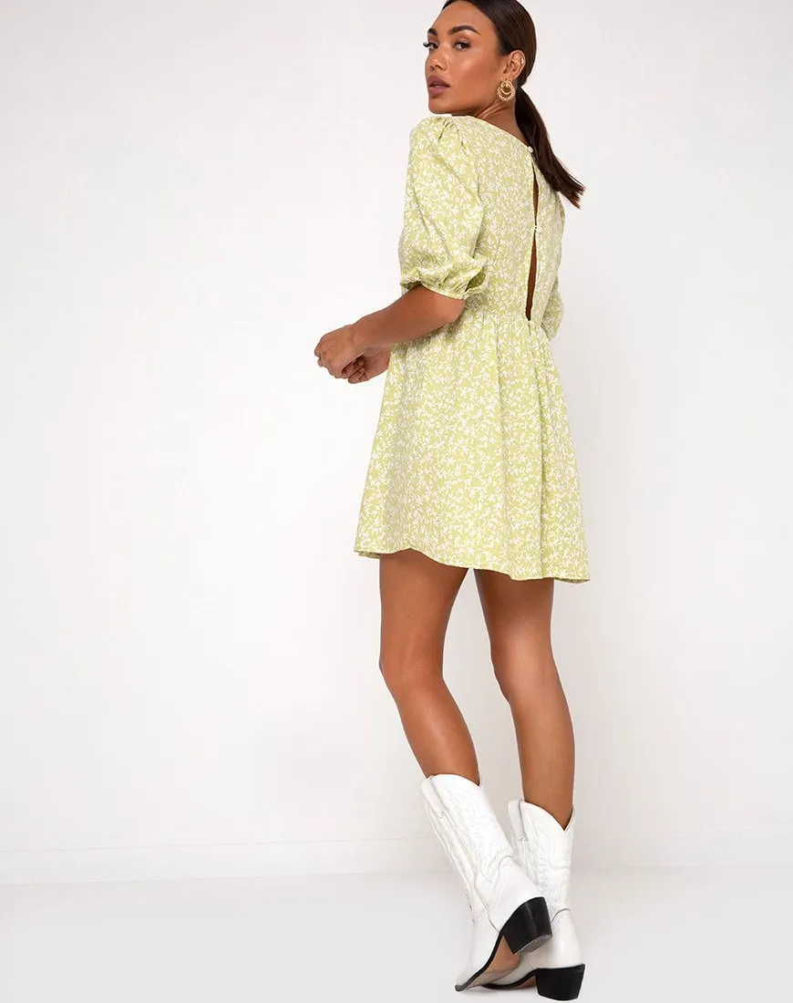 Kezie Skater Dress in Botanic Mint Foam