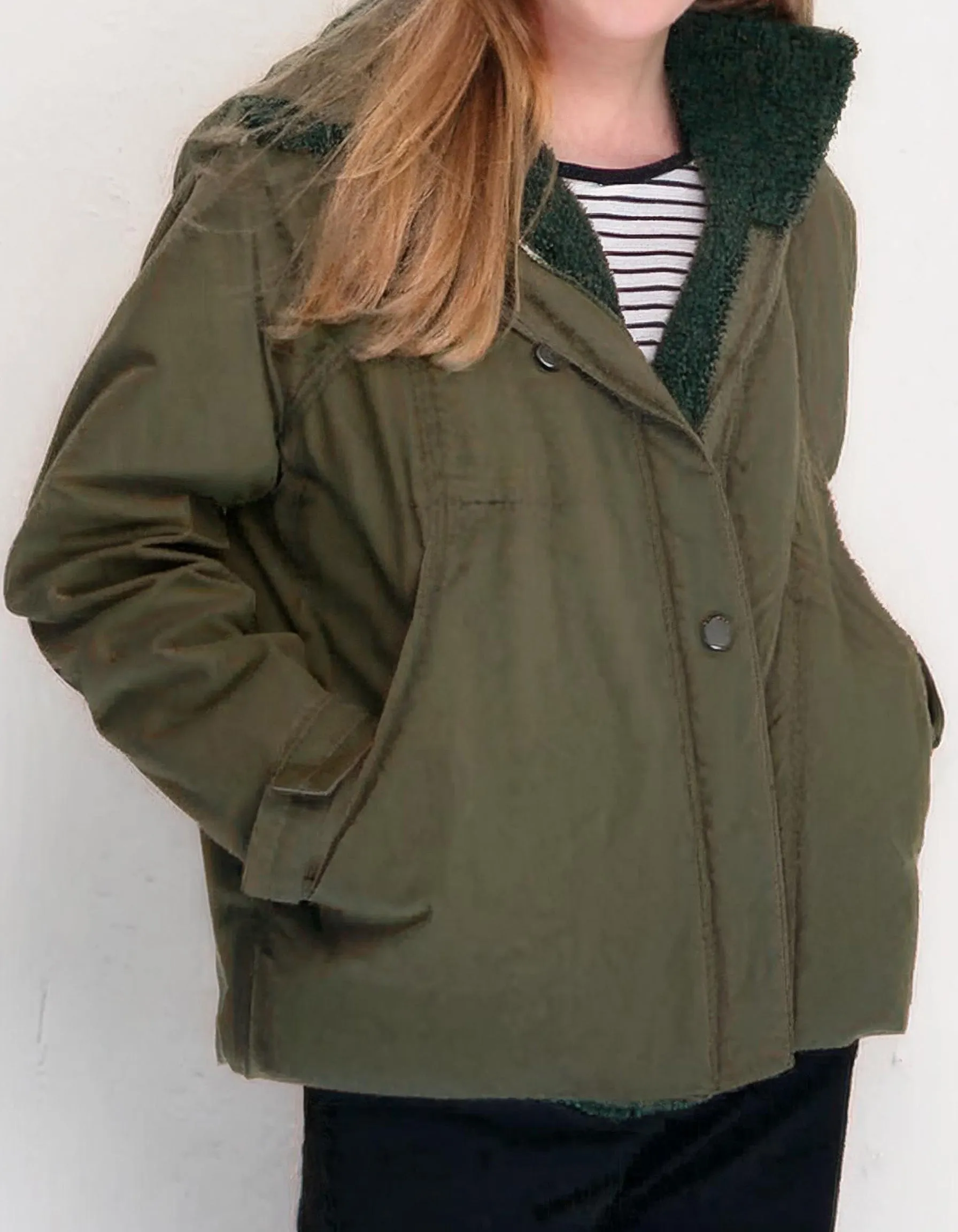 Khaki Green Classic Quilted Parka