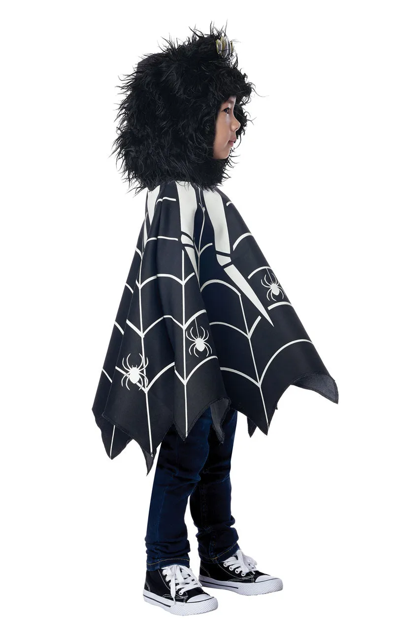 Kids Glow-in-the-dark Spider Poncho Costume