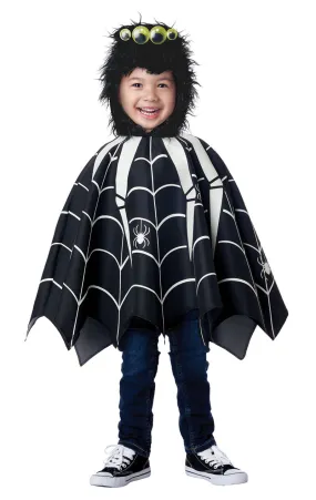 Kids Glow-in-the-dark Spider Poncho Costume