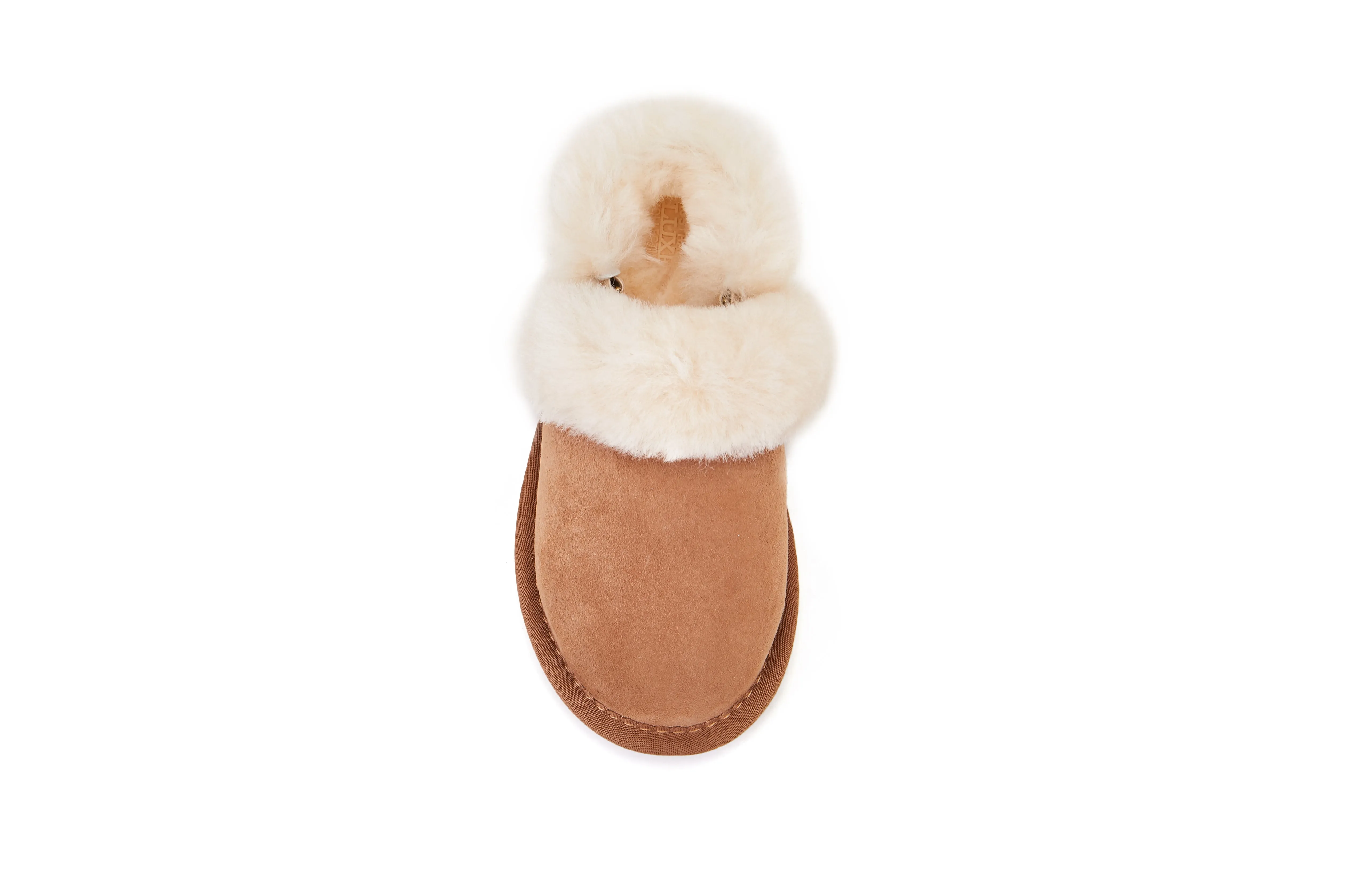 KIDS SLINGBACK MULE CHESTNUT (SHEARLING)