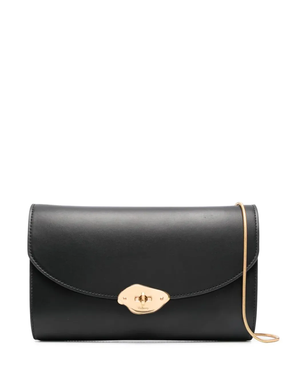 Lana Clutch Black High Gloss Leather