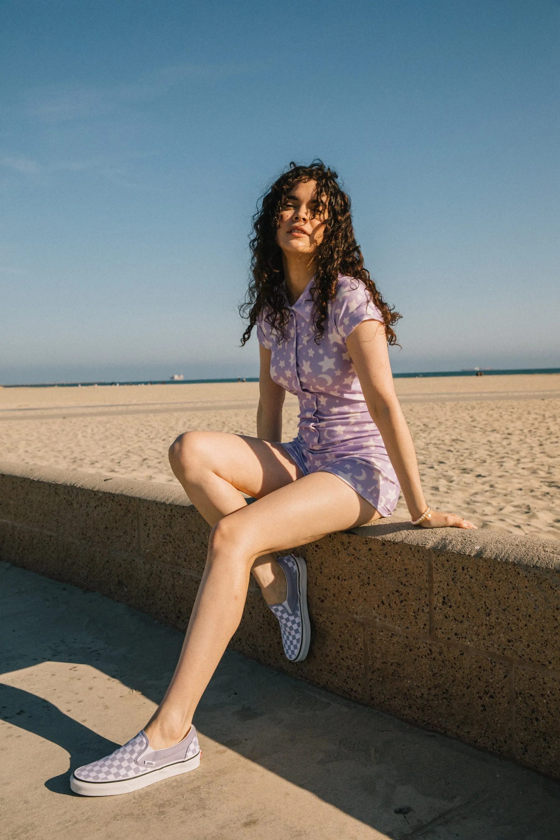 Languid Lavender Checkerboard Slip-On