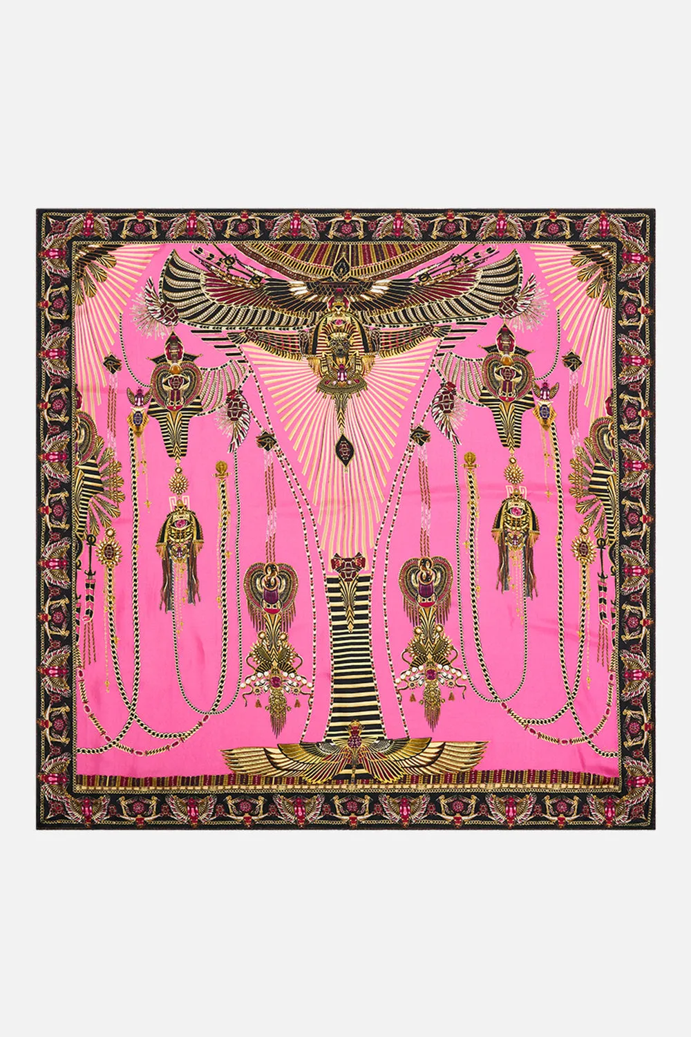 LARGE SQUARE SCARF SONG OF THE SCARAB