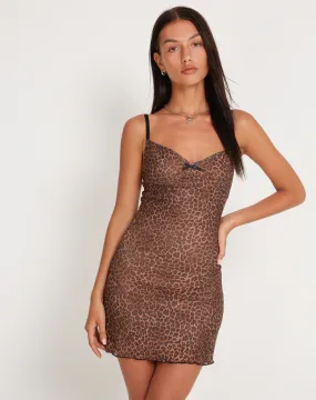 Lestila Mini Dress in Rar Leopard Mesh