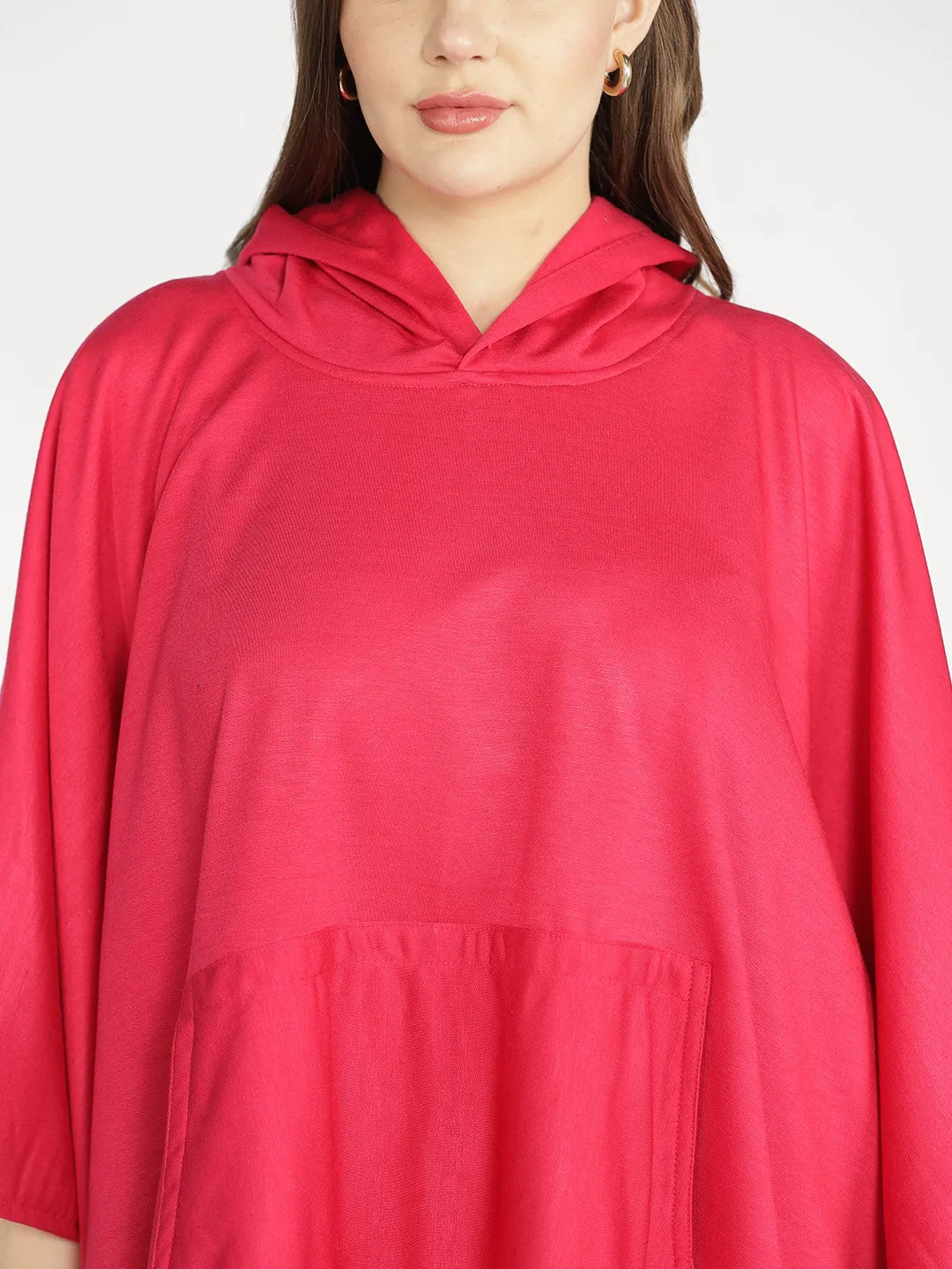 Magenta Poncho Hoodie