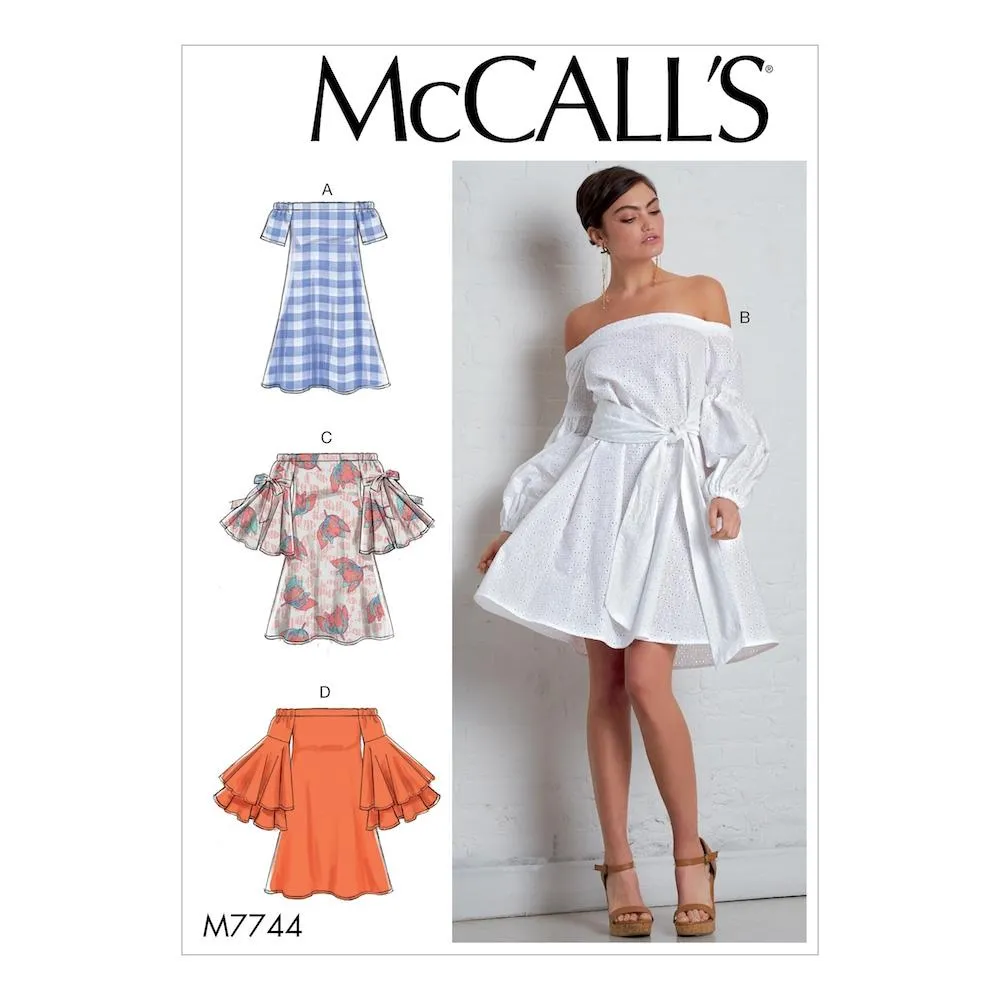 McCall's Pattern M7744 Misses' Dresses and belt