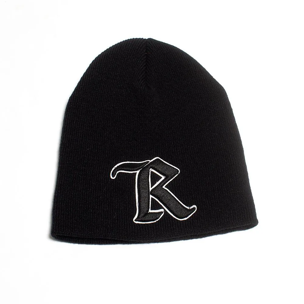 Medieval Original 3D Puff Embroidered Short Beanie [BLACK]