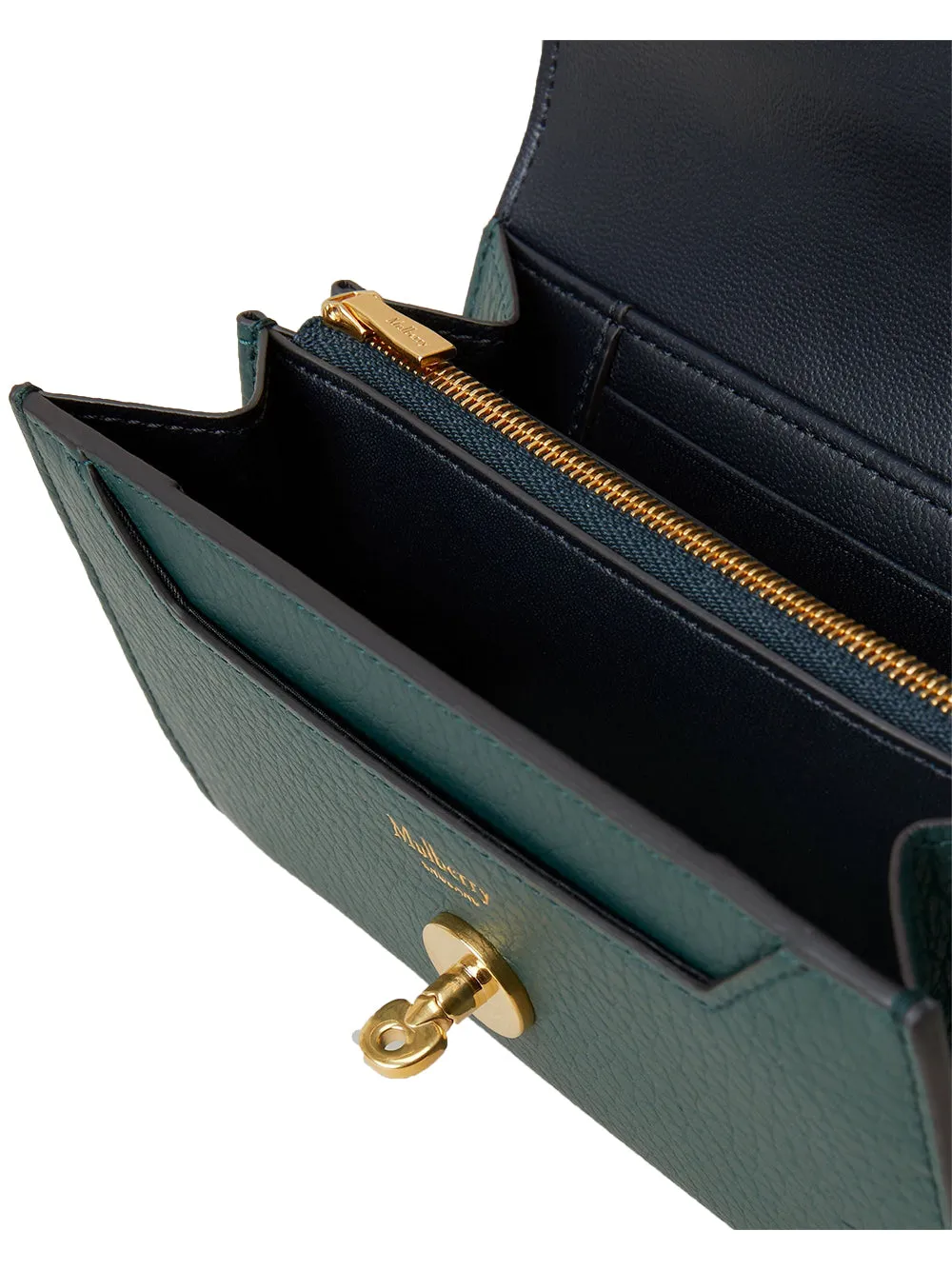 Medium Darley Wallet Heavy Grain (Mulberry Green)