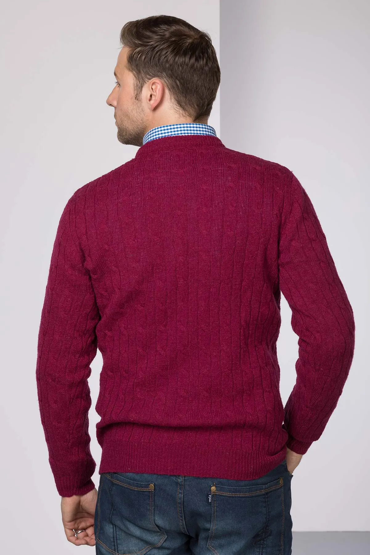 Men's Crew Neck Lambswool Jumper