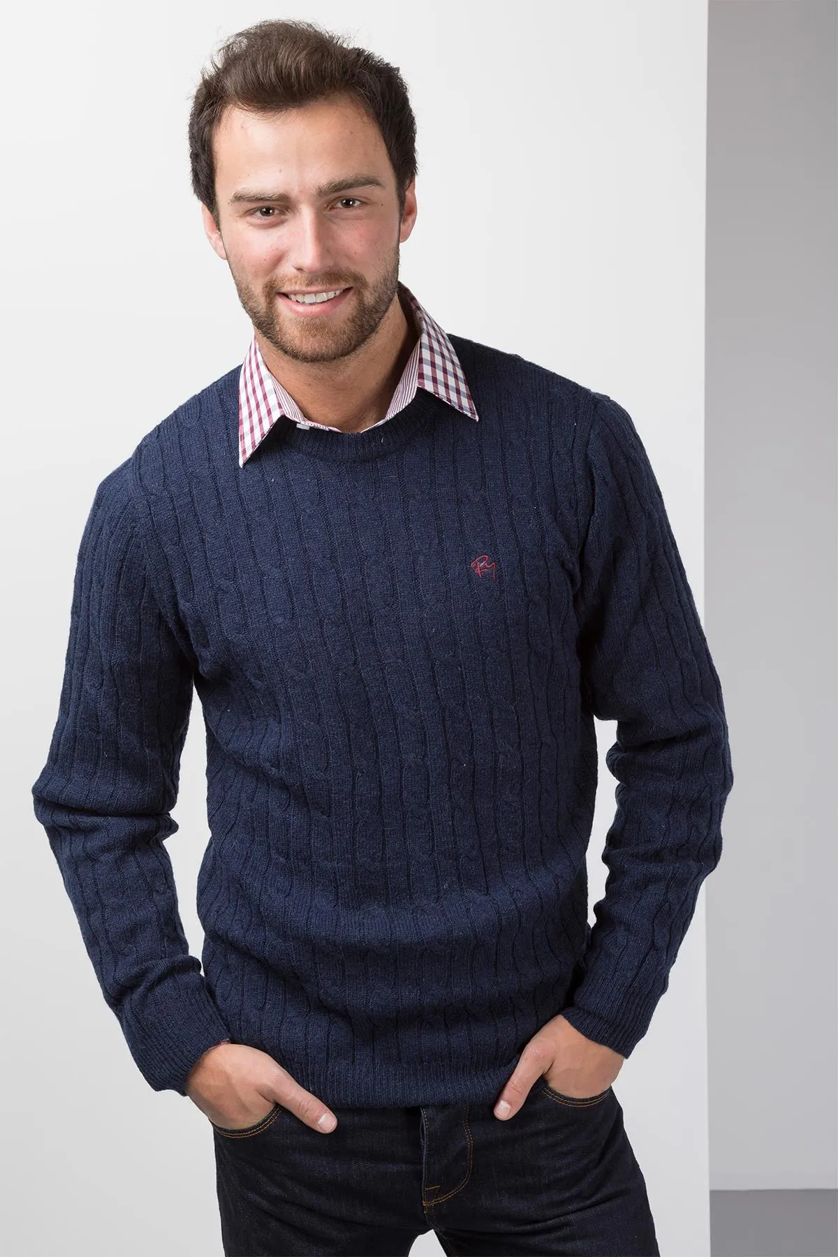 Men's Crew Neck Lambswool Jumper