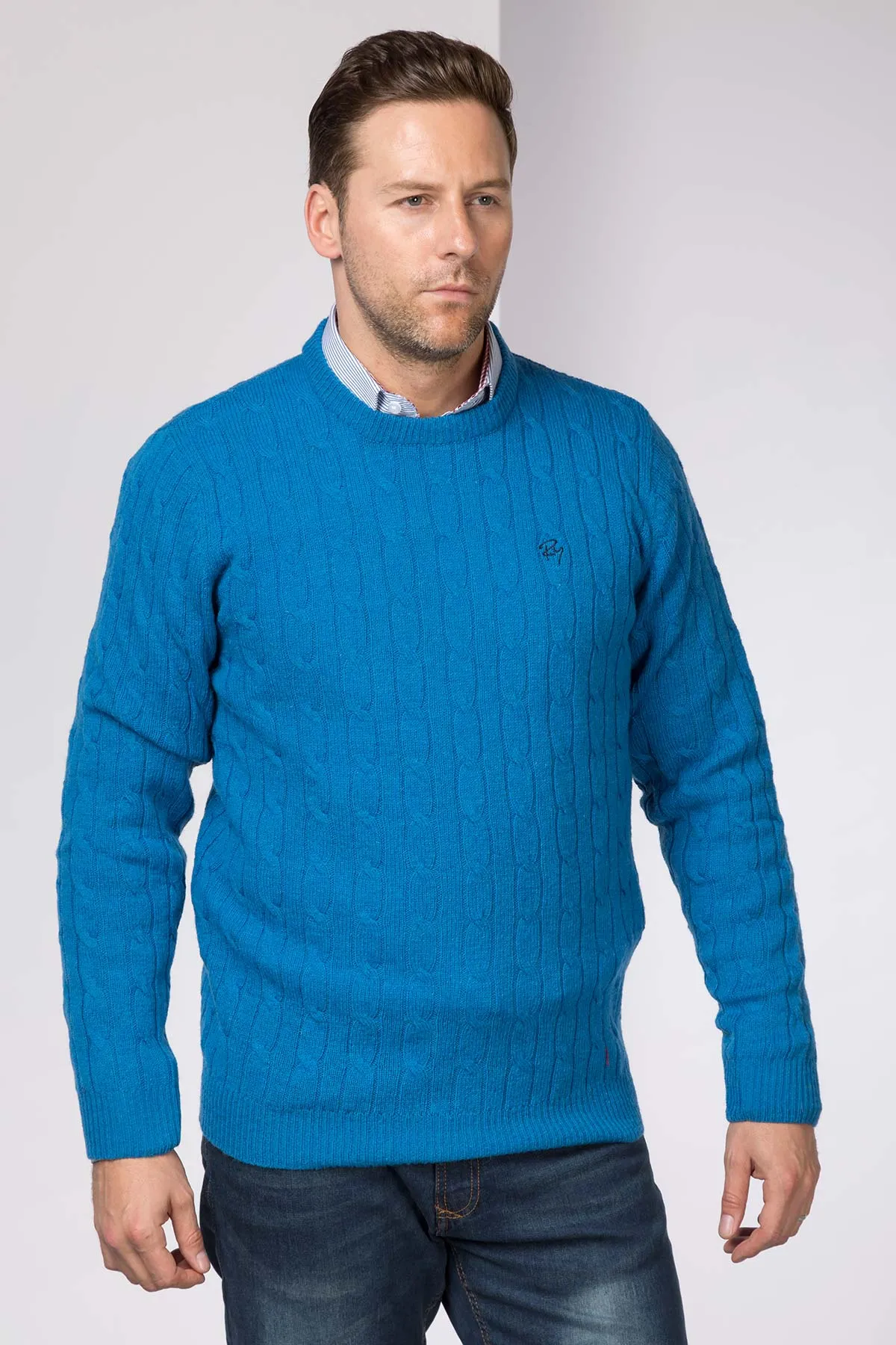 Men's Crew Neck Lambswool Jumper