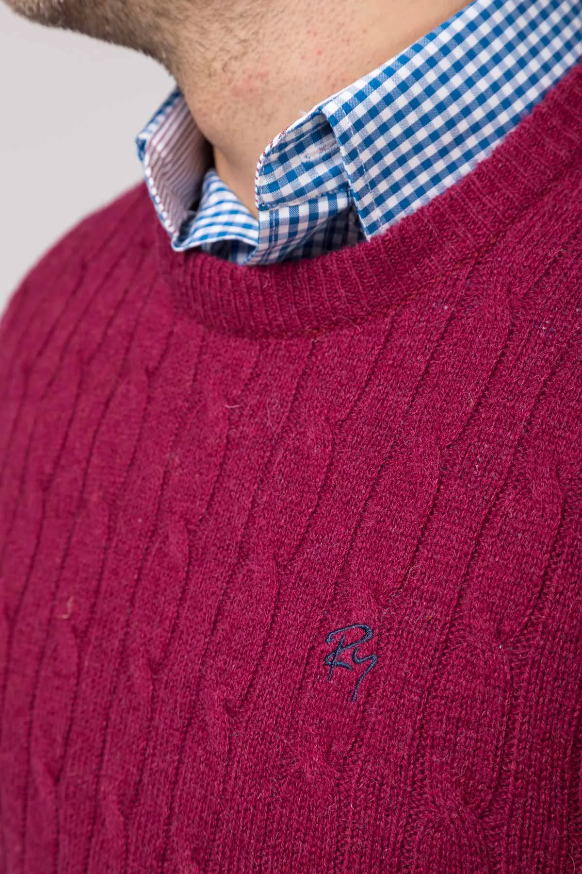 Men's Crew Neck Lambswool Jumper