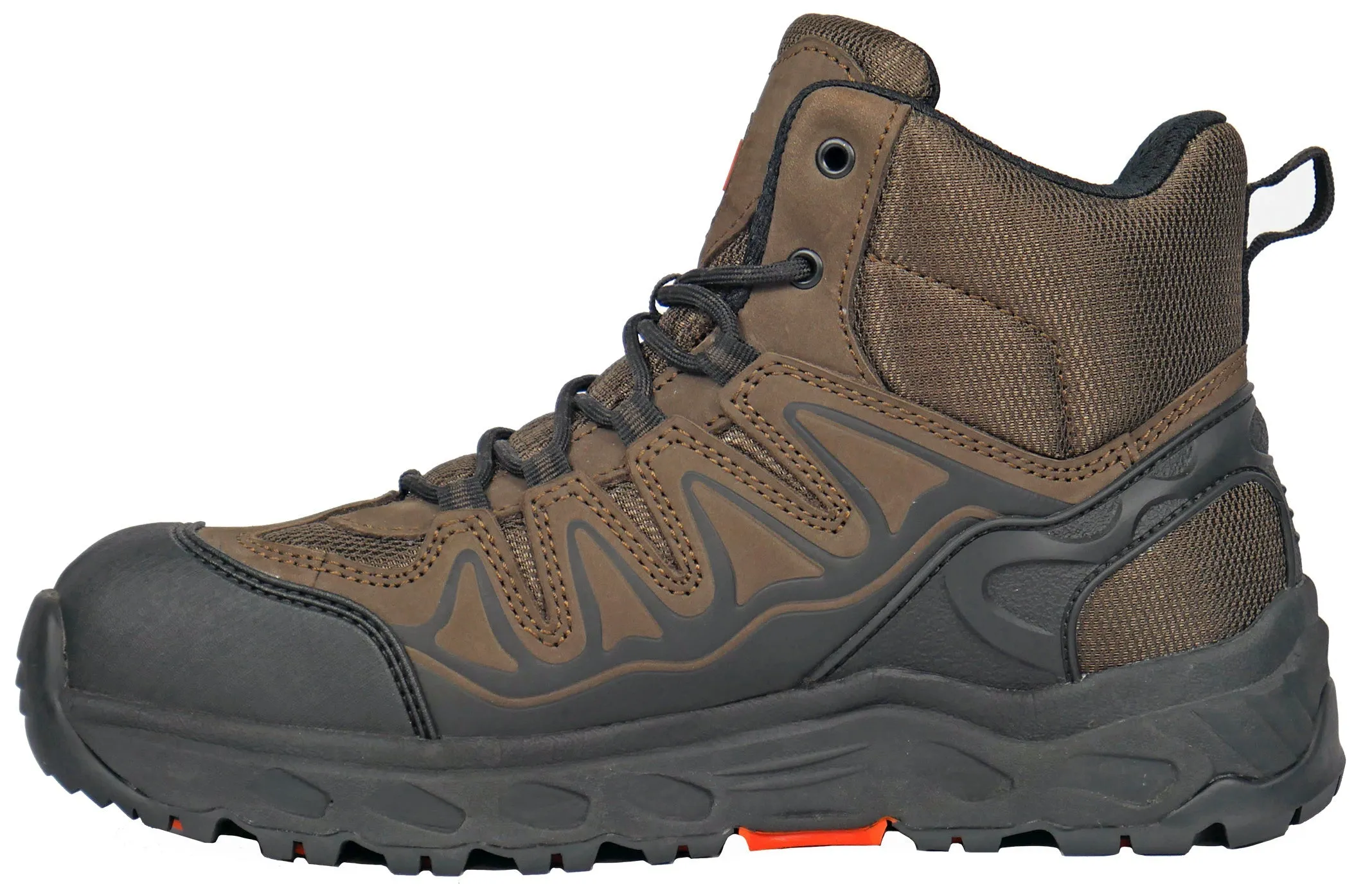 Men's Hoss Eric Hi Brown, EH, SR, Mid Hiker, Aluminum Toe Boot