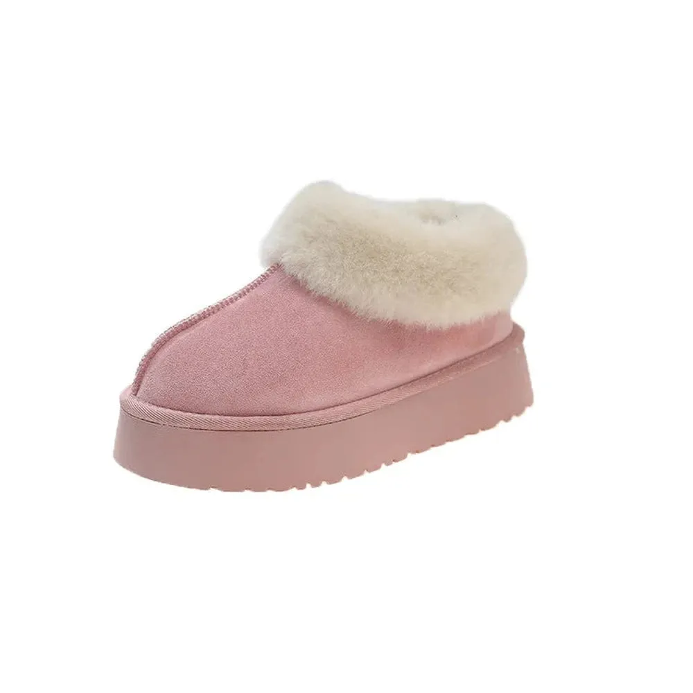 Merendy Yasahby Round Toe Slip-on Faux Fur slippers