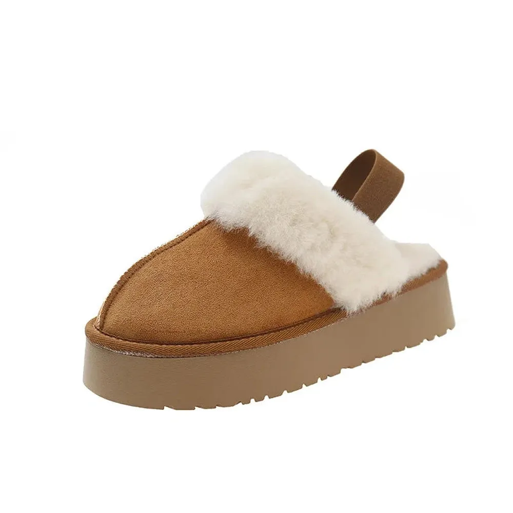 Merendy Yasahby Round Toe Slip-on Faux Fur slippers