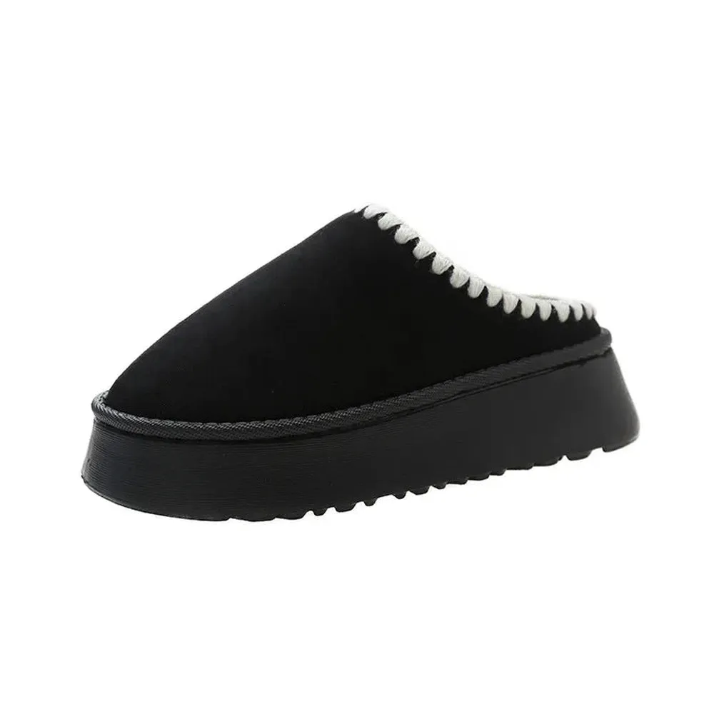 Merendy Yasahby Round Toe Slip-on Faux Fur slippers