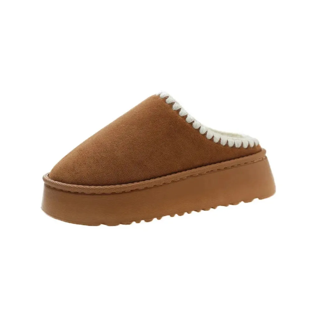 Merendy Yasahby Round Toe Slip-on Faux Fur slippers