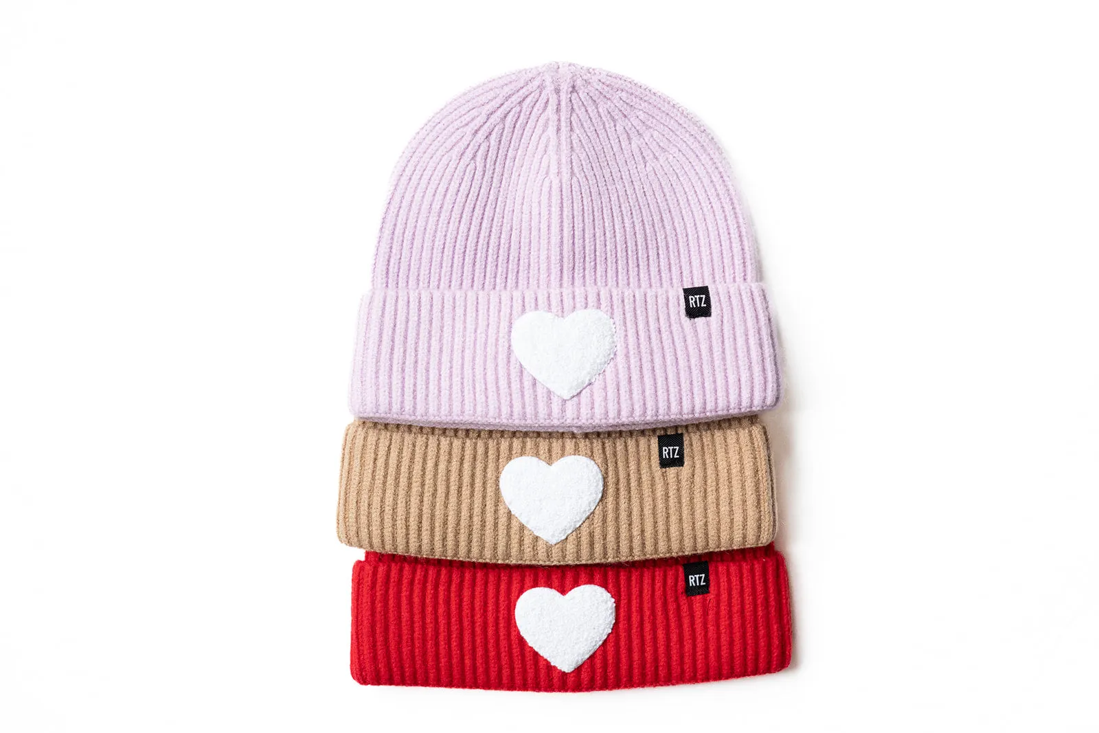 Midnight Terry Heart Beanie