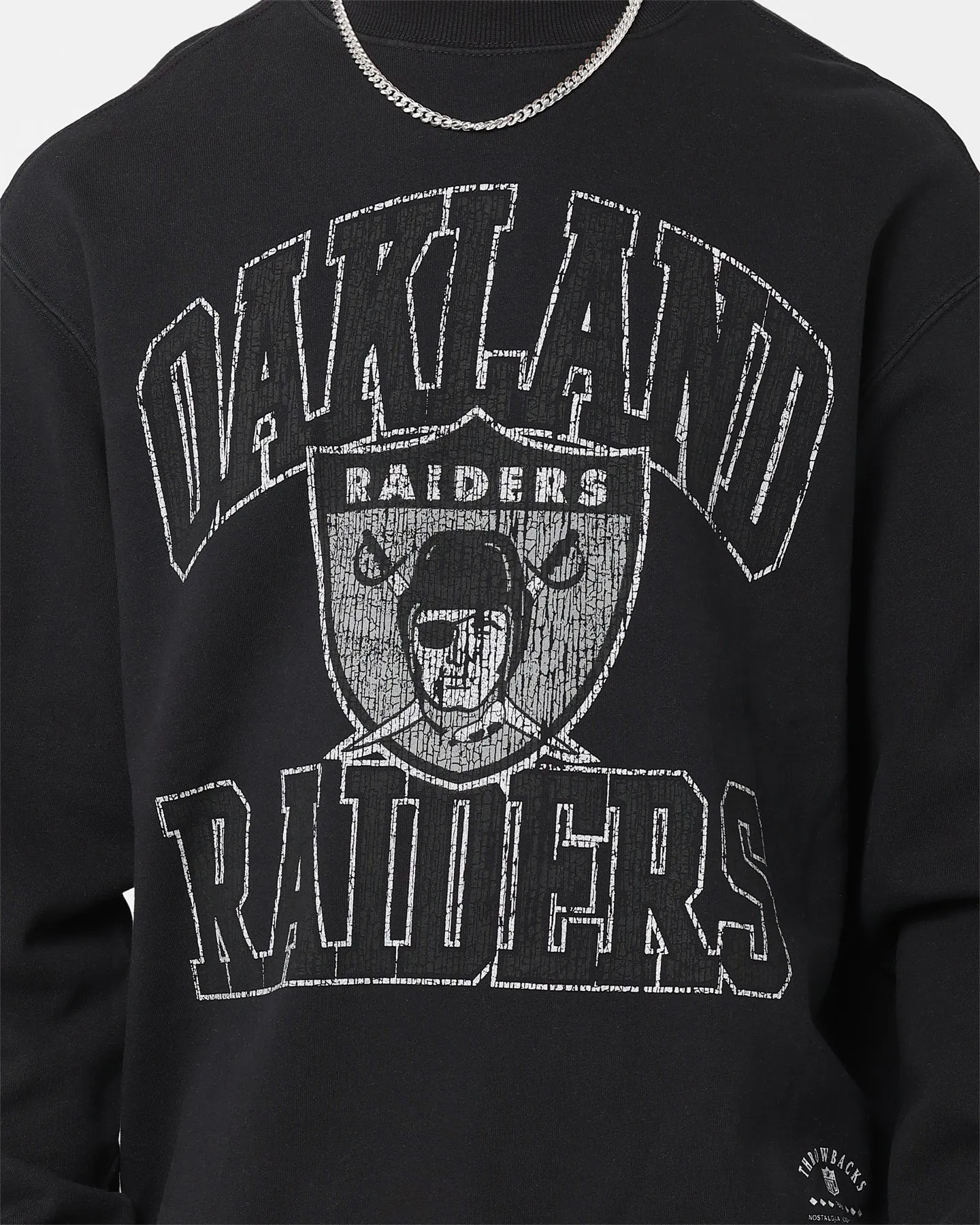 Mitchell & Ness Oakland Raiders Ivy Arch Crewneck Faded Black