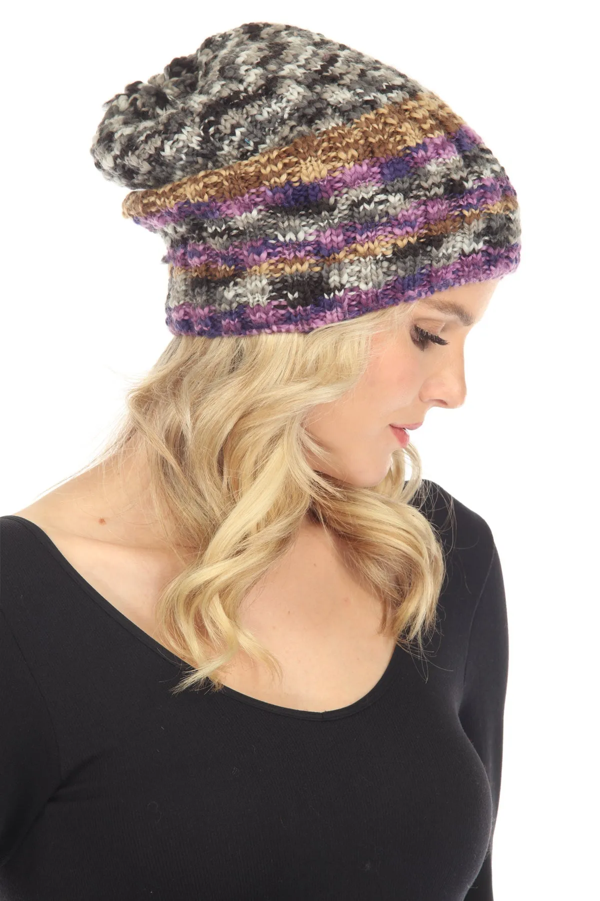 Multi Color Rib Knit Beanie