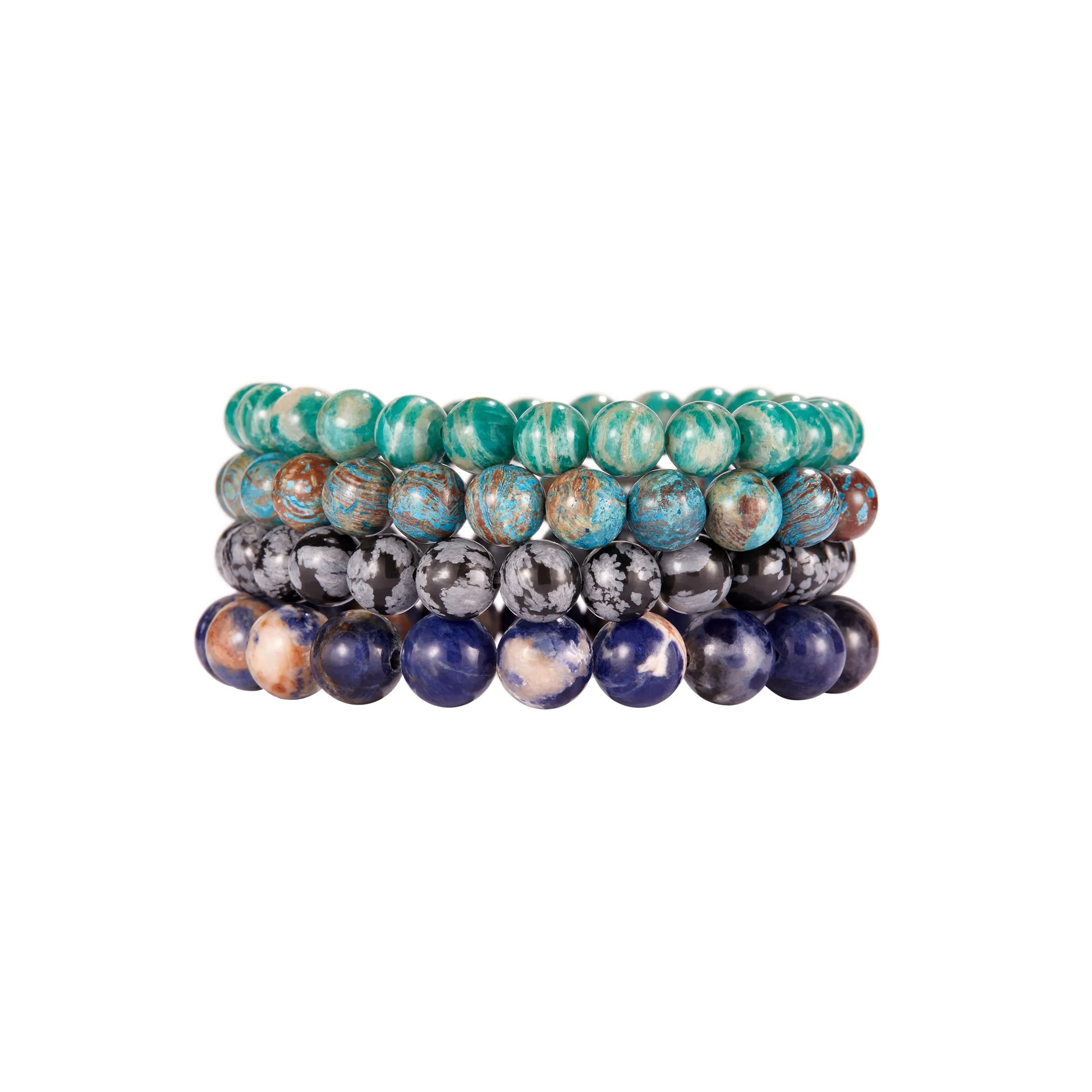 Natural Gem Beads Flex Bracelet