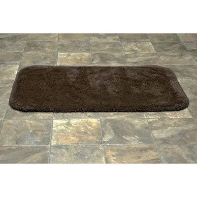 New - 24"x40" Finest Luxury Ultra Plush Washable Nylon Bath Rug Chocolate - Garland