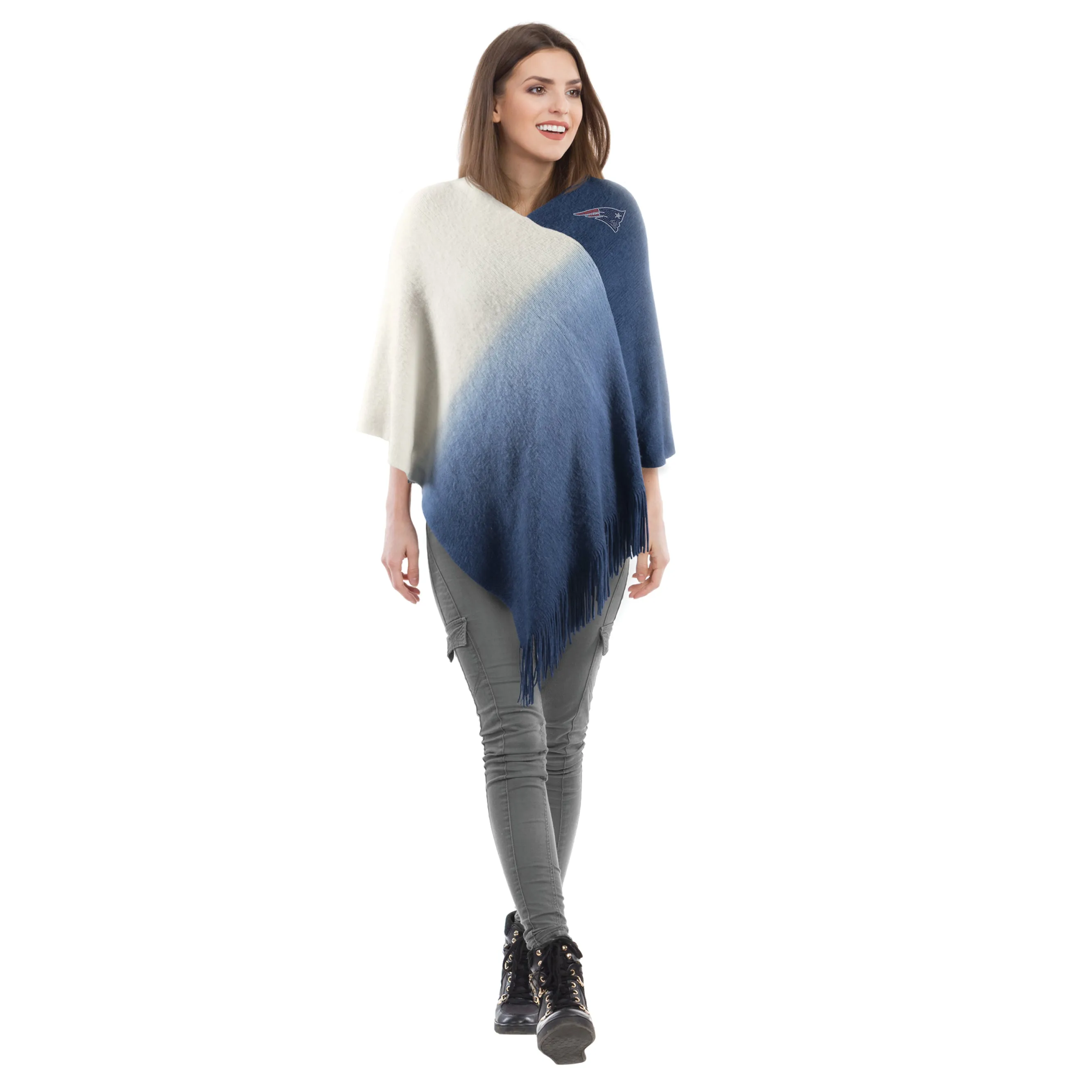 New England Patriots Dip Dye Poncho