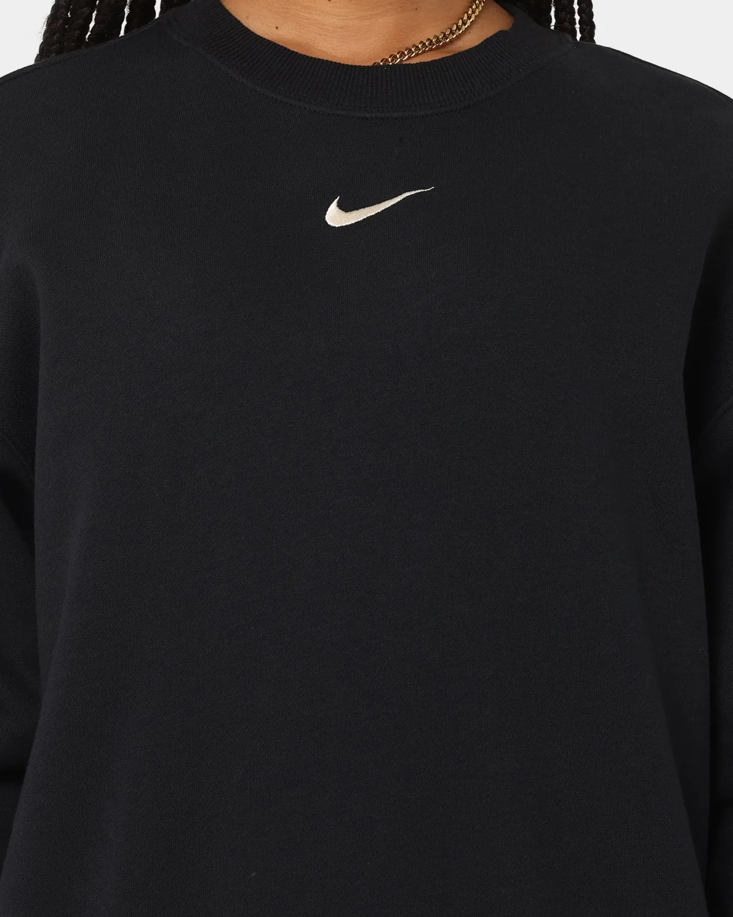 Nike Women's Nike Sportswear Style Fleece Oversized Crewneck Black/Sail