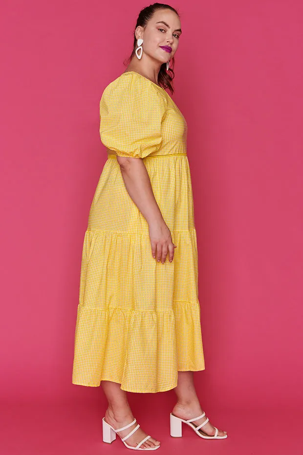 Noa Check It Out Yellow Dress