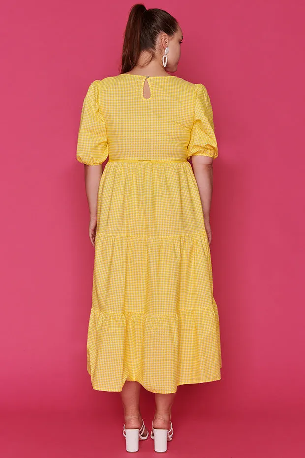 Noa Check It Out Yellow Dress