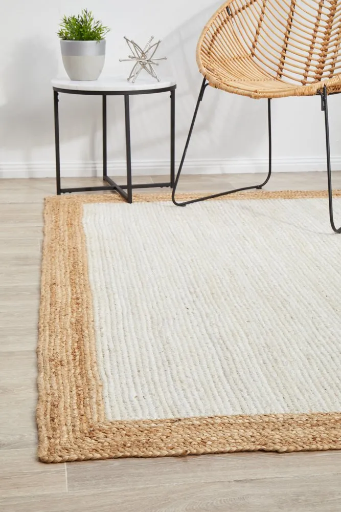 Noosa 333 Rug (White, Natural) by Rug Culture