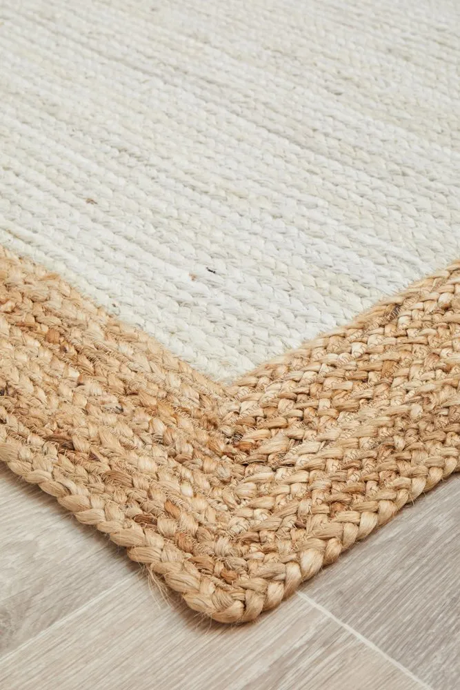 Noosa 333 Rug (White, Natural) by Rug Culture